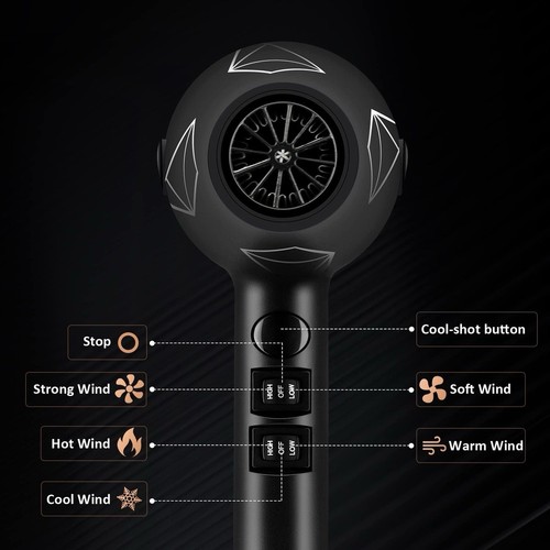 2400w salon ionic - salon, hairdryer